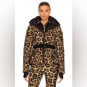 Goldbergh Fierce Leopard Print Ski Jacket US 6 Waterproof Roar Jaguar